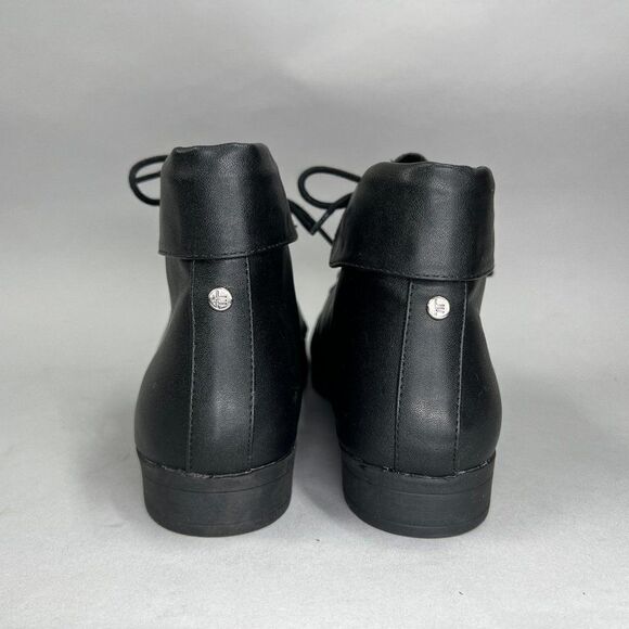 London‎ Fog Clora Boots Girls Size 11 Black Leather Lace Up Ankle Booties - Picture 5 of 11